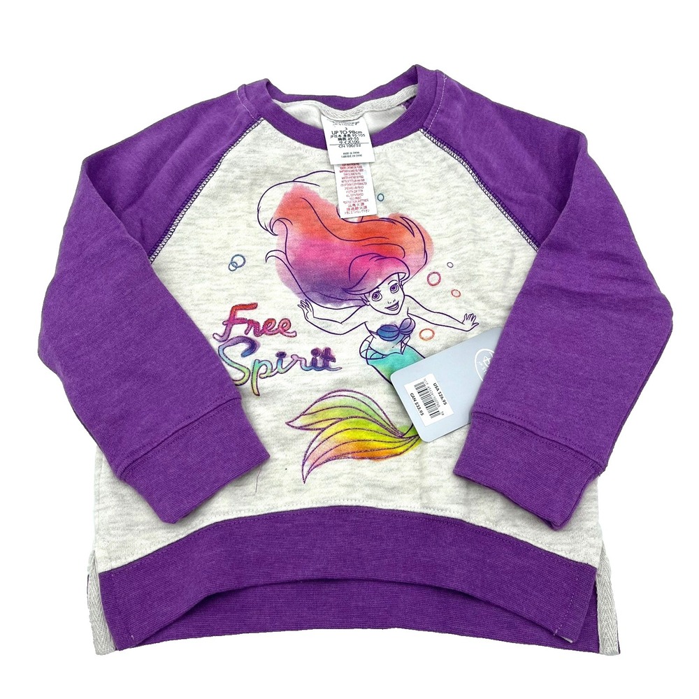 Disney Princess Ariel Girls Pullover Sweatshirt 3 New‎